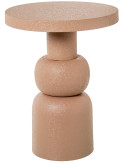 Table d’appoint ronde métal rose poudré 40x53 cm Hyreni