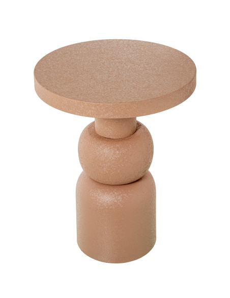 Table d’appoint ronde métal rose poudré 40x53 cm Hyreni  - 3