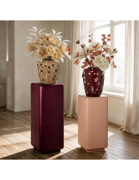 Vase décoratif métal marron brillant Ø36x36 cm Kivena  - 2