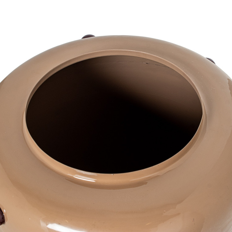 Vase décoratif métal marron brillant Ø36x36 cm Kivena  - 3