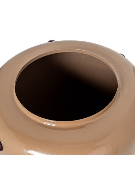 Vase décoratif métal marron brillant Ø36x36 cm Kivena  - 3