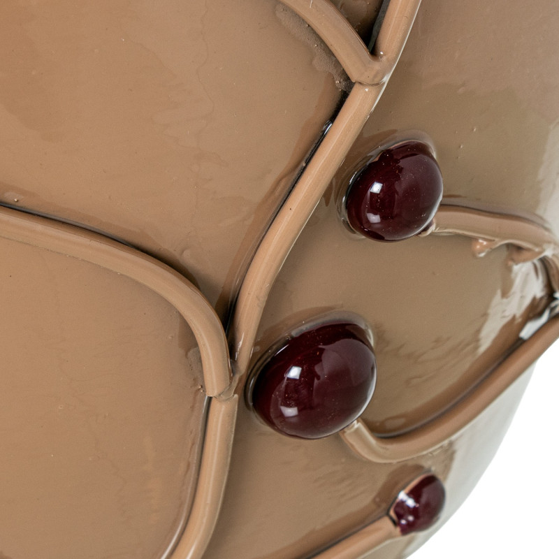 Vase décoratif métal marron brillant Ø36x36 cm Kivena  - 4