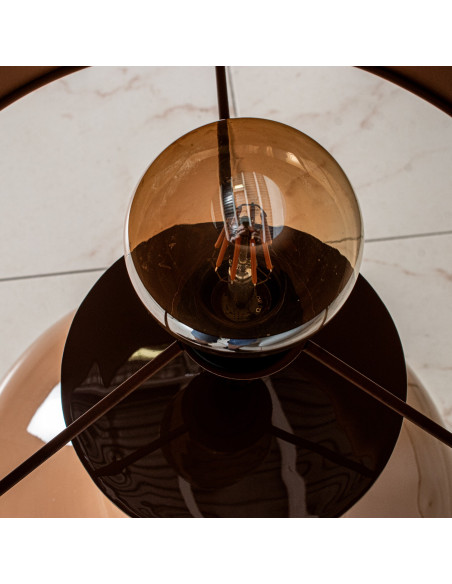 Lampadaire métal marron brillant Ø43x120 cm Tovely  - 5