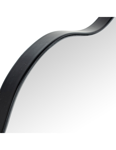 Miroir rond ondulé métal noir Ø70x1,5 cm Azyune  - 4
