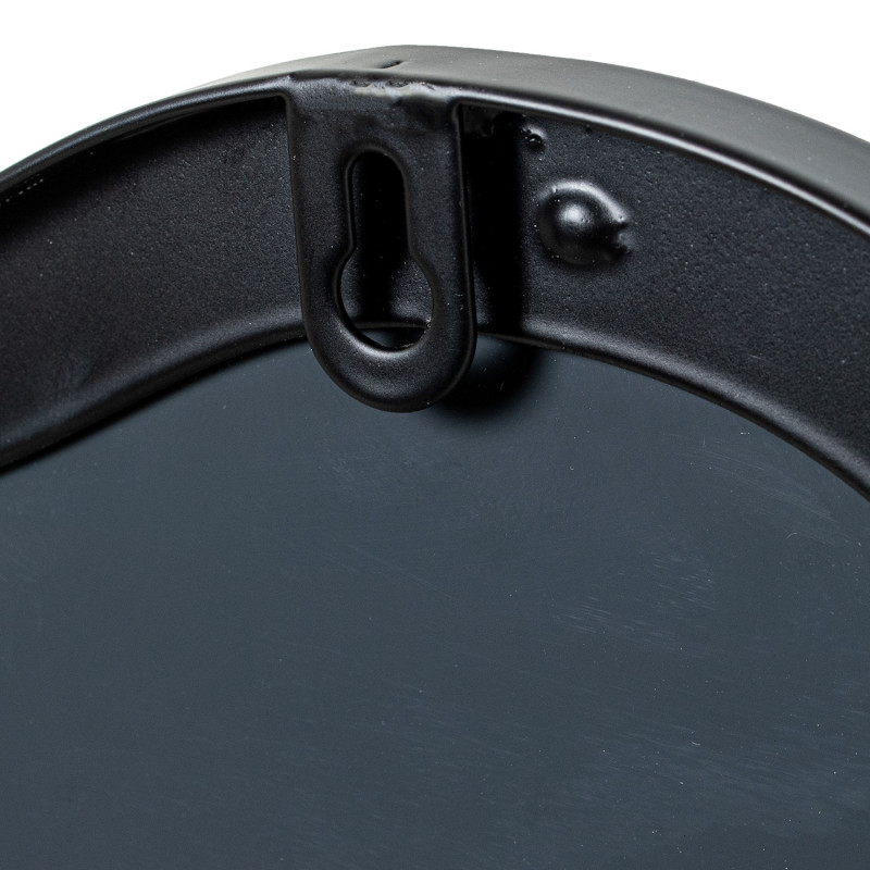 Miroir rond ondulé métal noir Ø70x1,5 cm Azyune  - 5