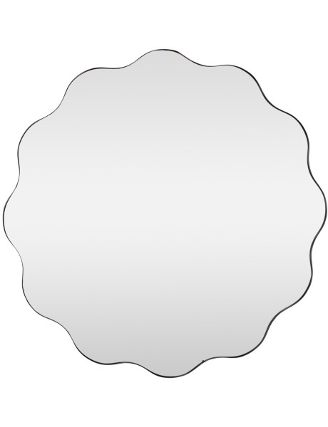 Miroir rond ondulé métal noir Ø70x1,5 cm Azyune  - 1