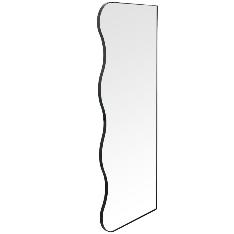 Miroir mural organique métal noir 40x95 cm Eryysa  - 2