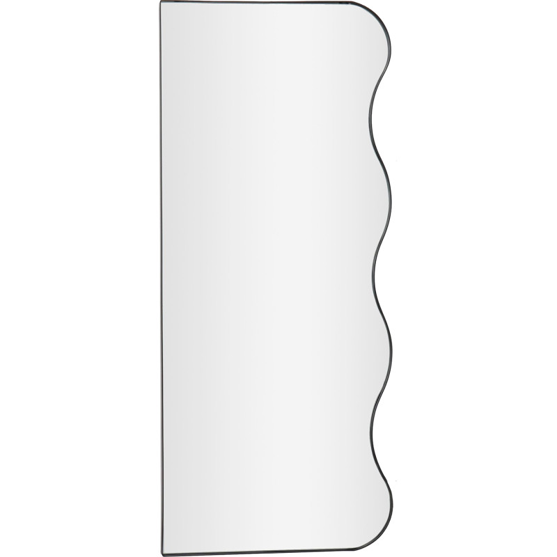 Miroir mural organique métal noir 40x95 cm Eryysa  - 1
