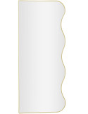 Miroir mural organique métal doré 40x95 cm Eryysa