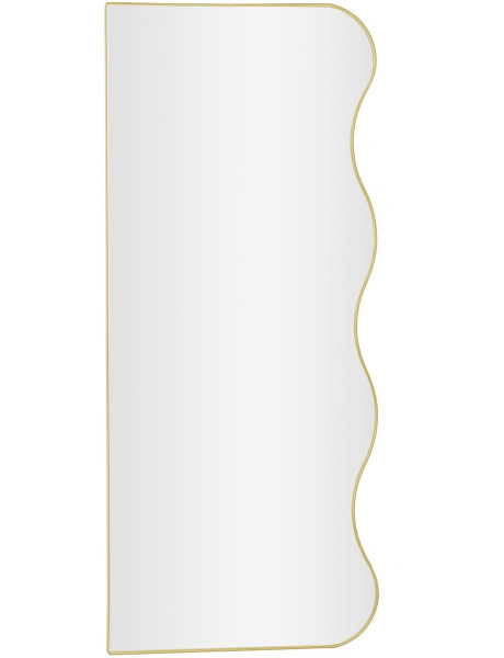 Miroir mural organique métal doré 40x95 cm Eryysa  - 1