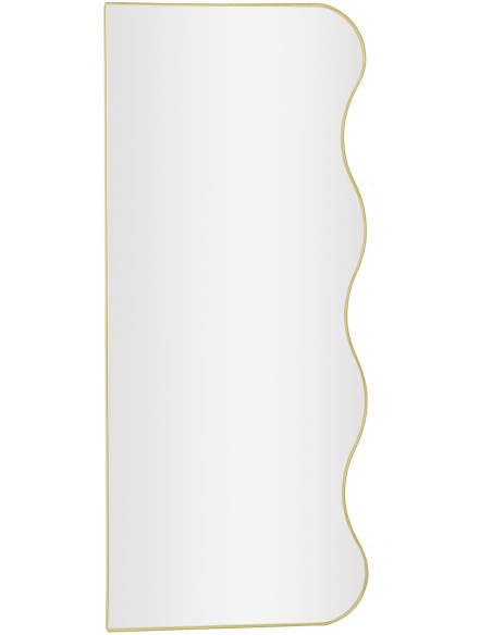 Miroir mural organique métal doré 40x95 cm Eryysa  - 1