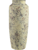 Grand vase de sol céramique beige brun 28,5x28,5x68,5 cm Syvura