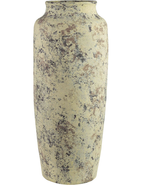 Grand vase de sol céramique beige brun 28,5x28,5x68,5 cm Syvura  - 1