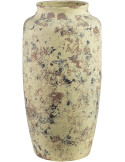 Grand vase céramique beige brun 25x25x47 cm Syvura