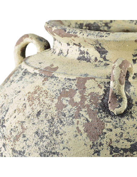 Grand vase amphore céramique beige grisé 42x42x50 cm Syvura  - 2