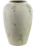 Vase jarre céramique beige mat 30x30x45 cm Aevila