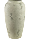 Grand vase céramique beige mat 31,5x31,5x57 cm Aevila