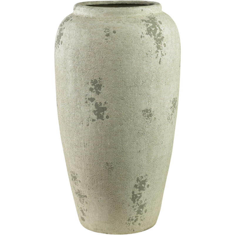 Grand vase céramique beige mat 31,5x31,5x57 cm Aevila  - 1