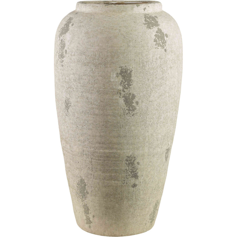 Grand vase céramique beige mat 35x35x62 cm Aevila  - 1
