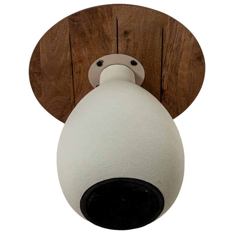 Table d’appoint ronde bois et céramique 40x40x38 cm Nevune  - 7