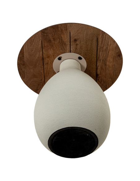 Table d’appoint ronde bois et céramique 40x40x38 cm Nevune  - 7