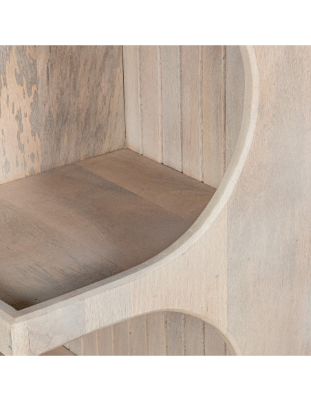 Étagère bibliothèque bois de manguier clair 91x38x149 cm Syvuna  - 8