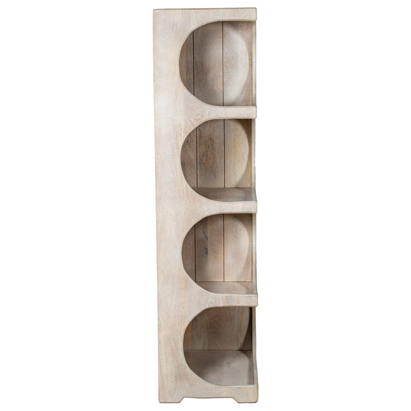 Étagère bibliothèque bois de manguier clair 91x38x149 cm Syvuna  - 6