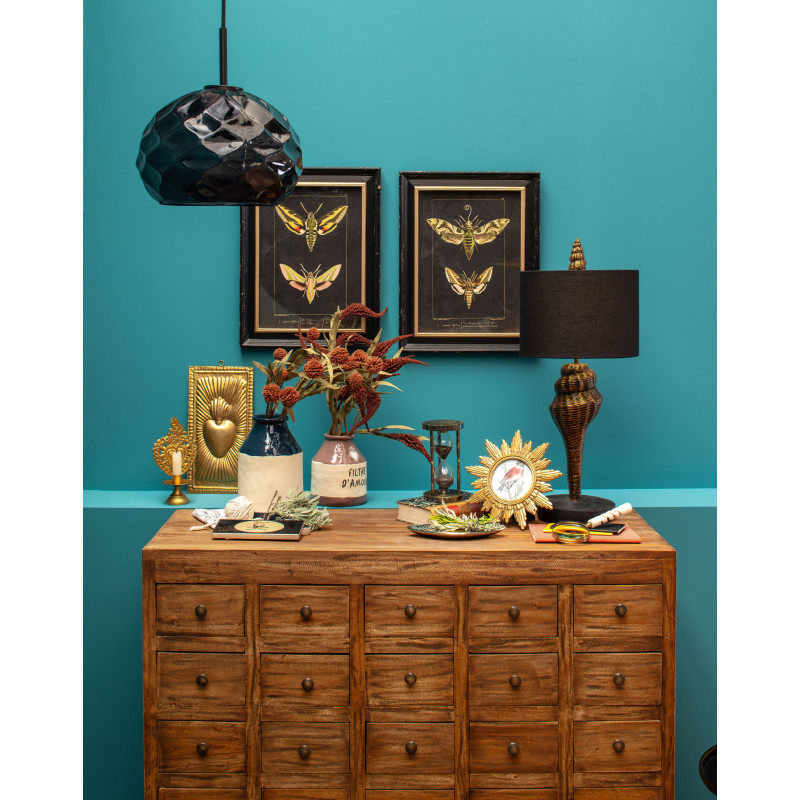 Commode apothicaire 30 tiroirs acajou brun 105x42x100 cm Mercerie  - 8