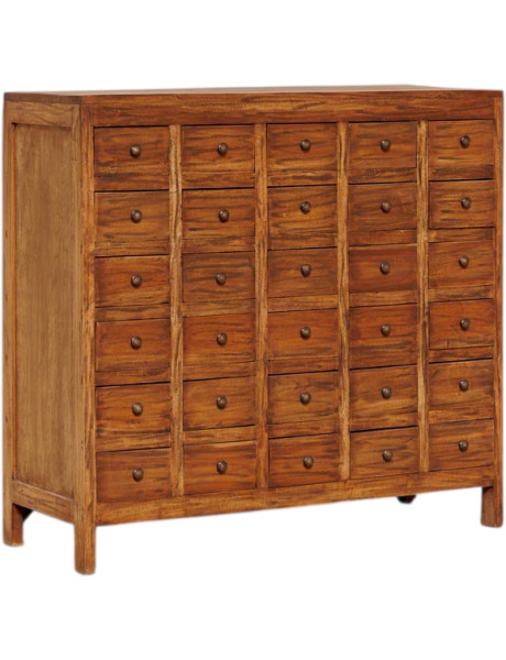 Commode apothicaire 30 tiroirs acajou brun 105x42x100 cm Mercerie  - 1