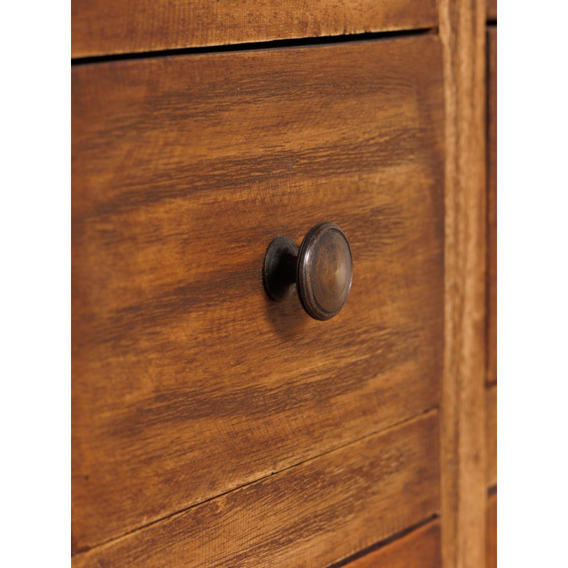 Commode apothicaire 30 tiroirs acajou brun 105x42x100 cm Mercerie  - 7