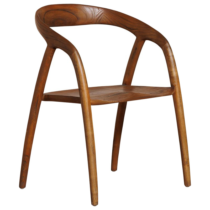 Chaise bois de sungkai foncé avec accoudoirs 56x53x76 cm Lenor  - 1