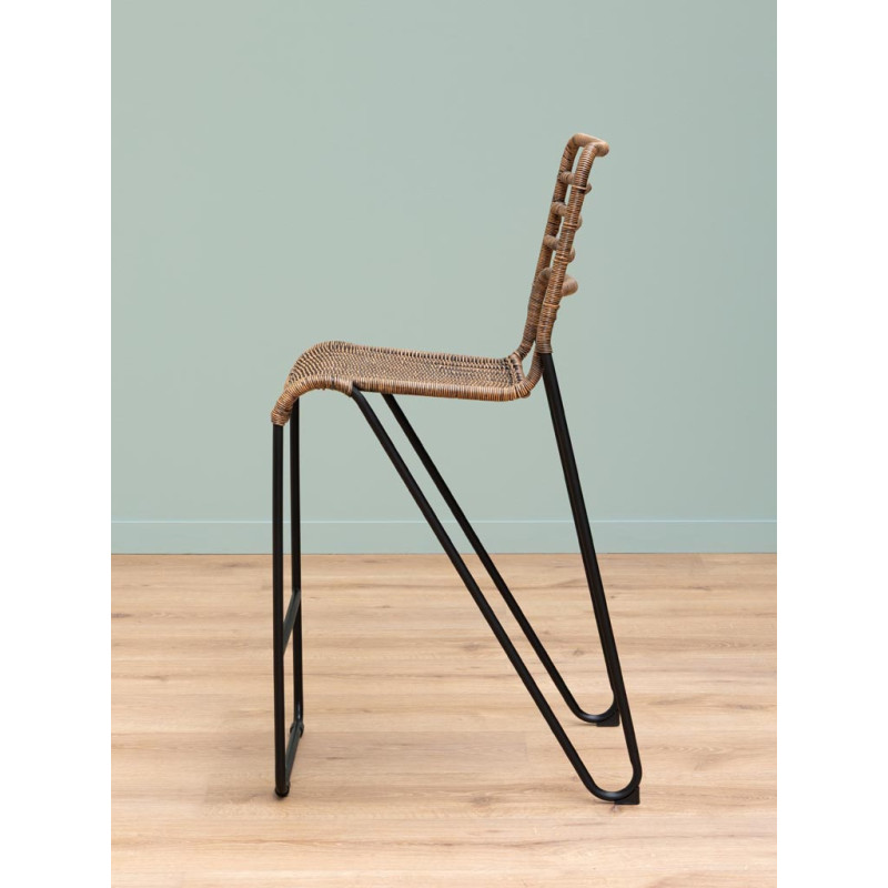 Lot de 2 tabourets de bar rotin métal noir 45,5x56x100,5 cm Veracruz  - 5