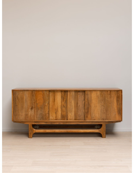 Buffet enfilade manguier portes coulissantes 180x44,5x80 cm Swann  - 2