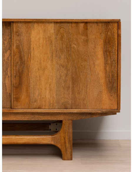 Buffet enfilade manguier portes coulissantes 180x44,5x80 cm Swann  - 8