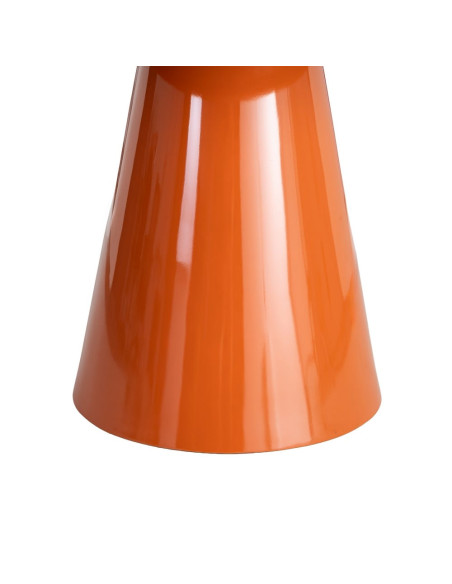 Table à manger ronde orange laqué brillant 120 cm Orvaya Ixia - 5