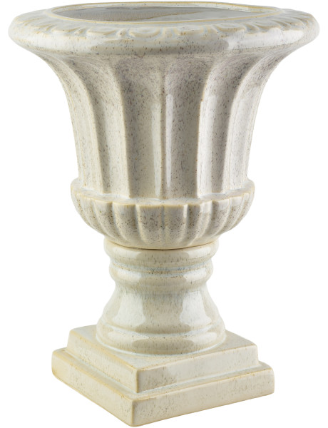 Vase Médicis céramique beige 29x29x35 cm Dovavi  - 1