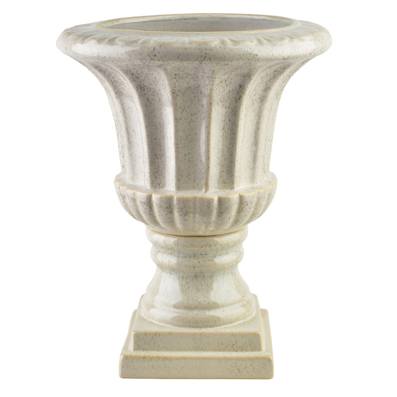 Vase Médicis céramique beige 29x29x35 cm Dovavi  - 2