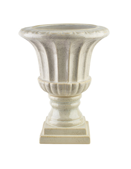 Vase Médicis céramique beige 29x29x35 cm Dovavi  - 2