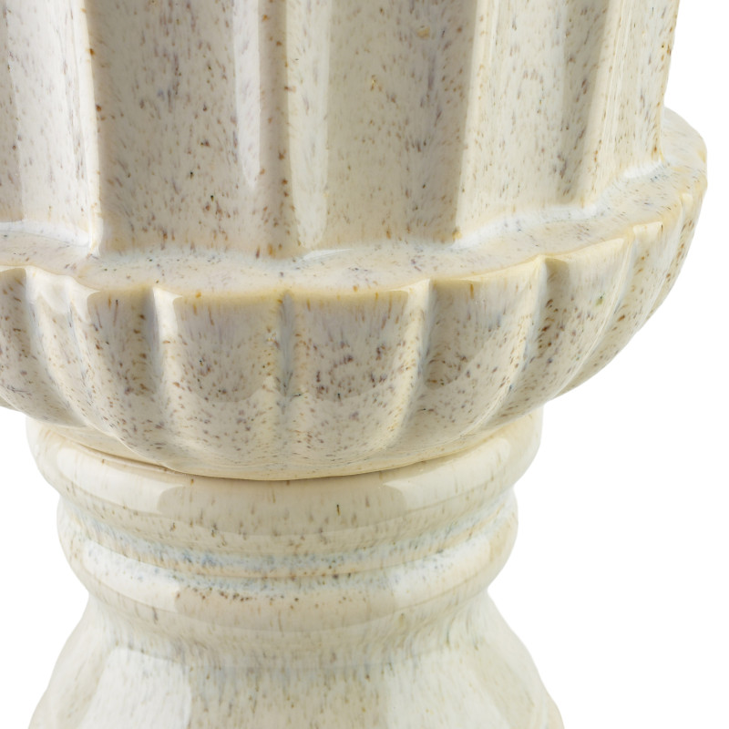 Vase Médicis céramique beige 29x29x35 cm Dovavi  - 3