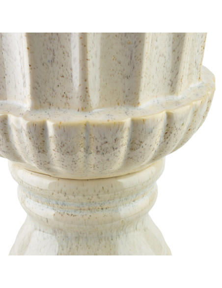 Vase Médicis céramique beige 29x29x35 cm Dovavi  - 3