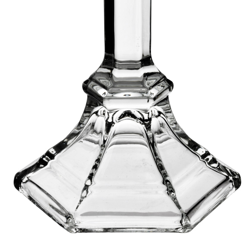 Bougeoir verre transparent 8x8x14,5 cm Kivivo  - 3