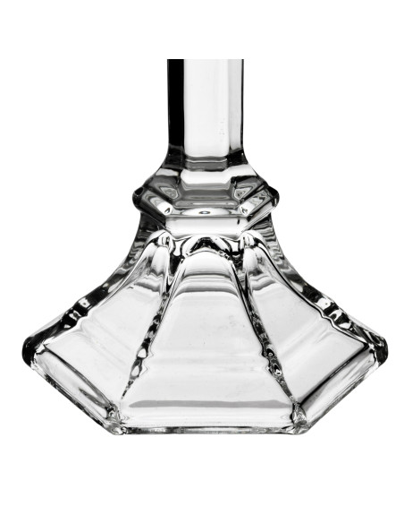 Bougeoir verre transparent 8x8x14,5 cm Kivivo  - 3