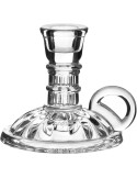 Bougeoir à anse en verre transparent 12x6 cm Pyrune
