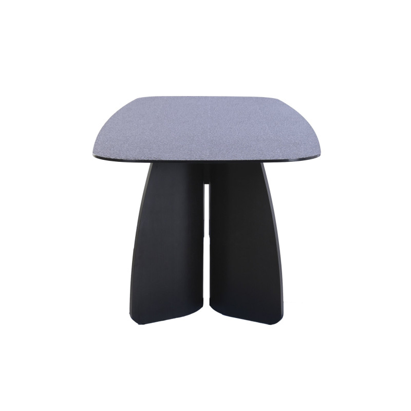 Table à manger rectangulaire verre trempé noir 240 cm Noavressa Item International - 5