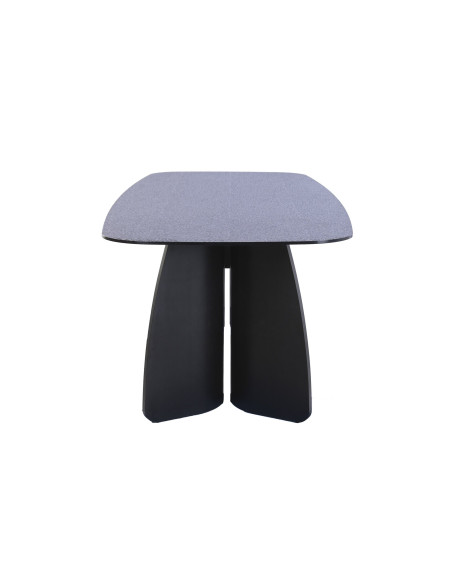 Table à manger rectangulaire verre trempé noir 240 cm Noavressa Item International - 5