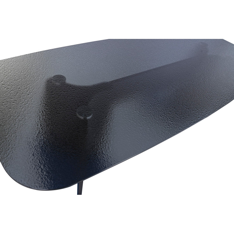 Table à manger rectangulaire verre trempé noir 240 cm Noavressa Item International - 6