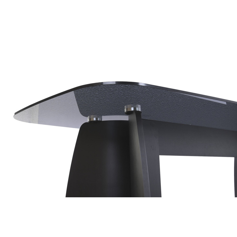 Table à manger rectangulaire verre trempé noir 240 cm Noavressa Item International - 8