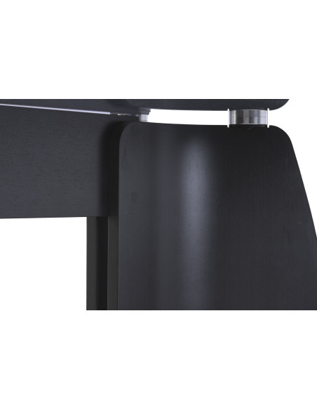 Table à manger rectangulaire verre trempé noir 240 cm Noavressa Item International - 9