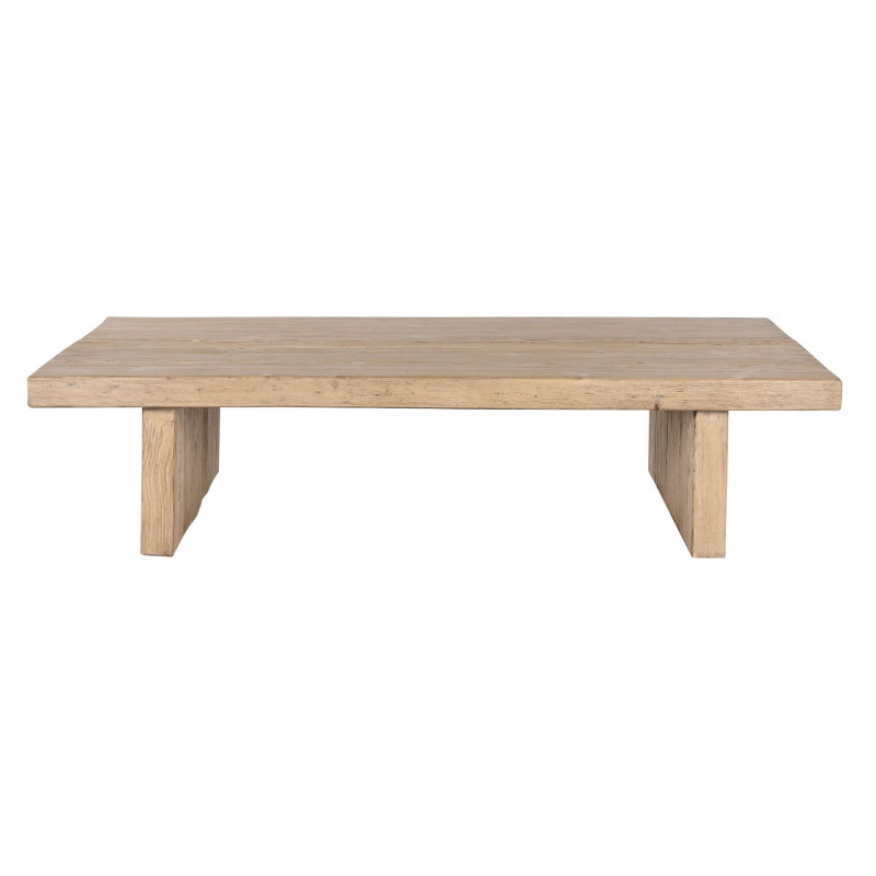 Grande table basse rectangulaire orme massif 170x100 cm Veyloma Item Home - 2