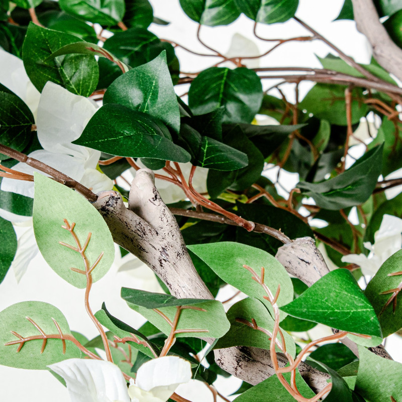 Bougainvillier artificiel blanc en pot 220 cm Lyeysa  - 5
